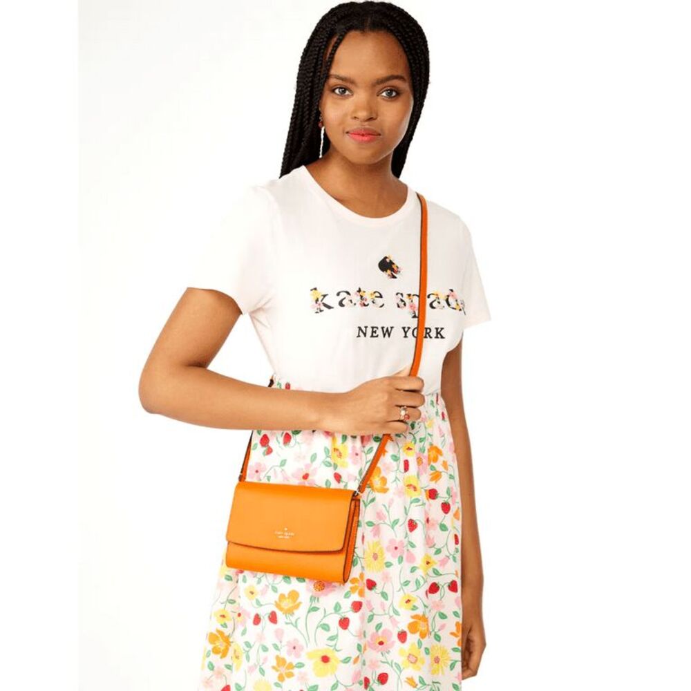 New Kate Spade Perry Leather Crossbody Turmeric Root with Dust bag